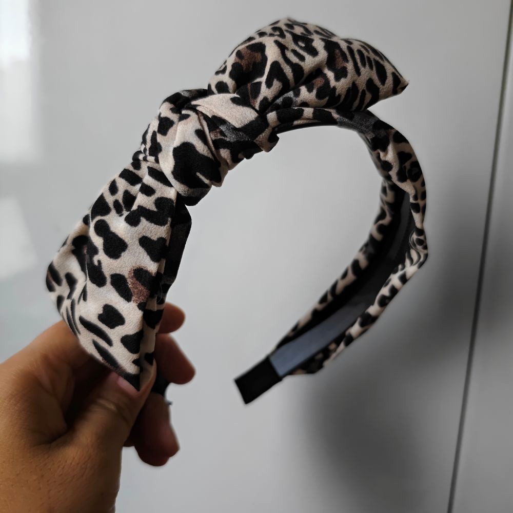 Women Accessories Sale - Opaska do włosów w panterkę z