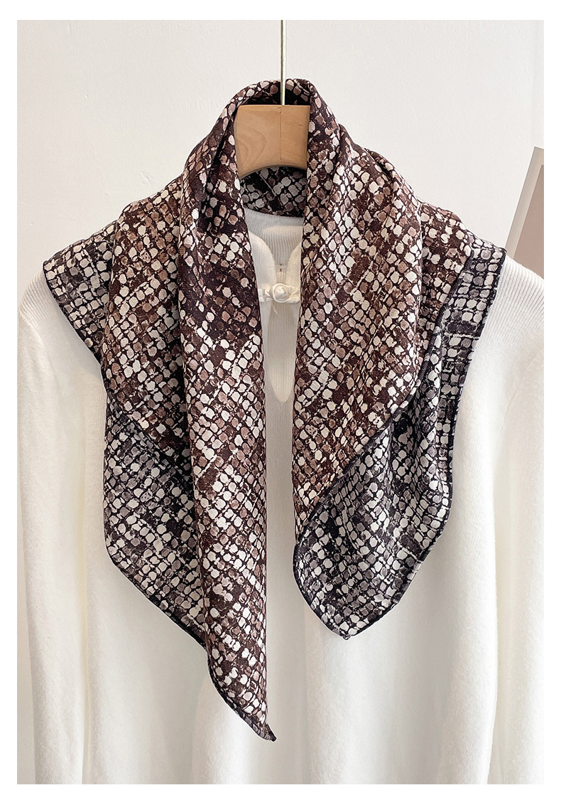 Silk Scarf Square - Szaliki damskie wiosenne w stylu vintage,