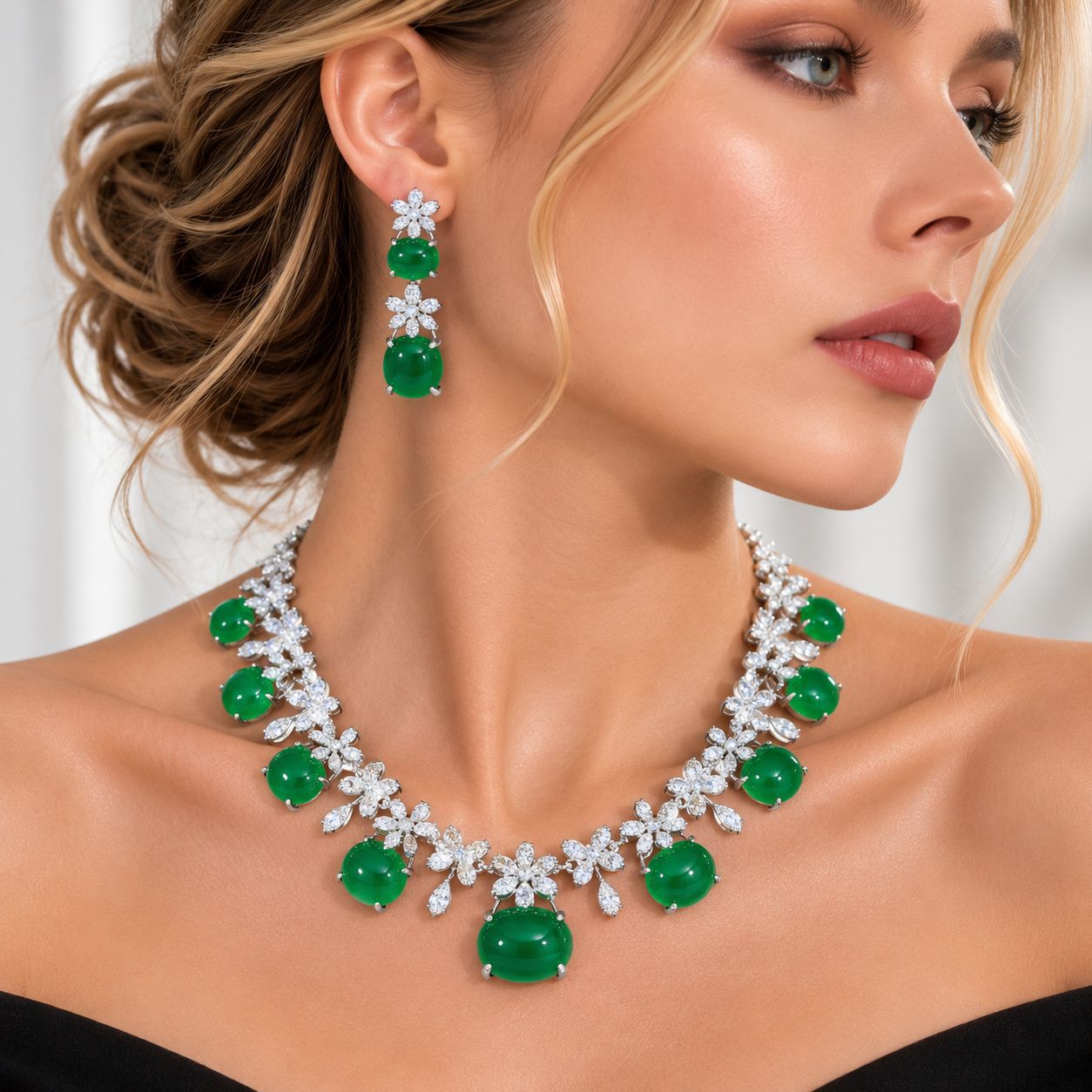Women Accessories Dubai - Damski zestaw biżuterii na wieczorne przyjęcie