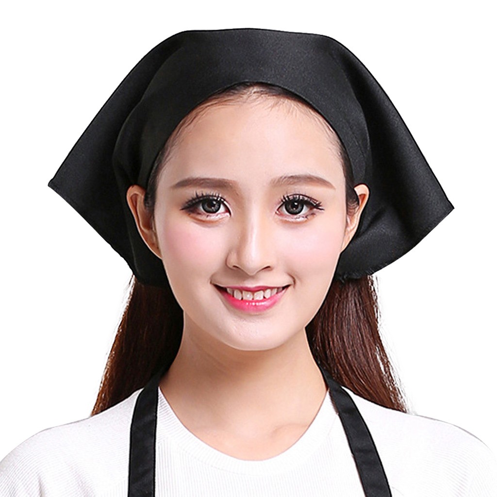 Women Kitchen Accessories - Cienka, wytrzymała, jednokolorowa czapka kucharska unisex,
