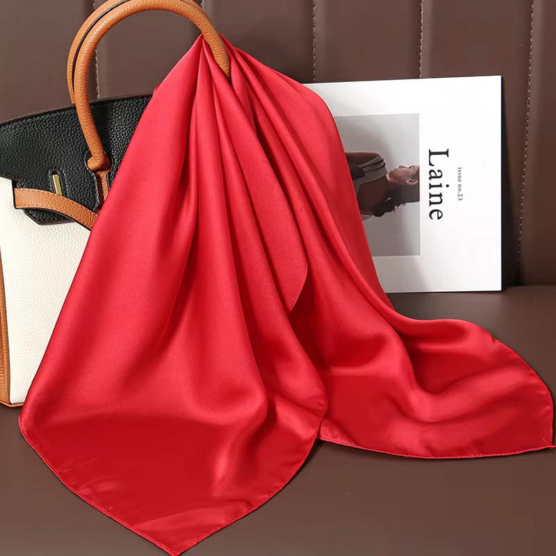 Luksusowa jednokolorowa jedwab – Silk Scarf Square recenzja i cena