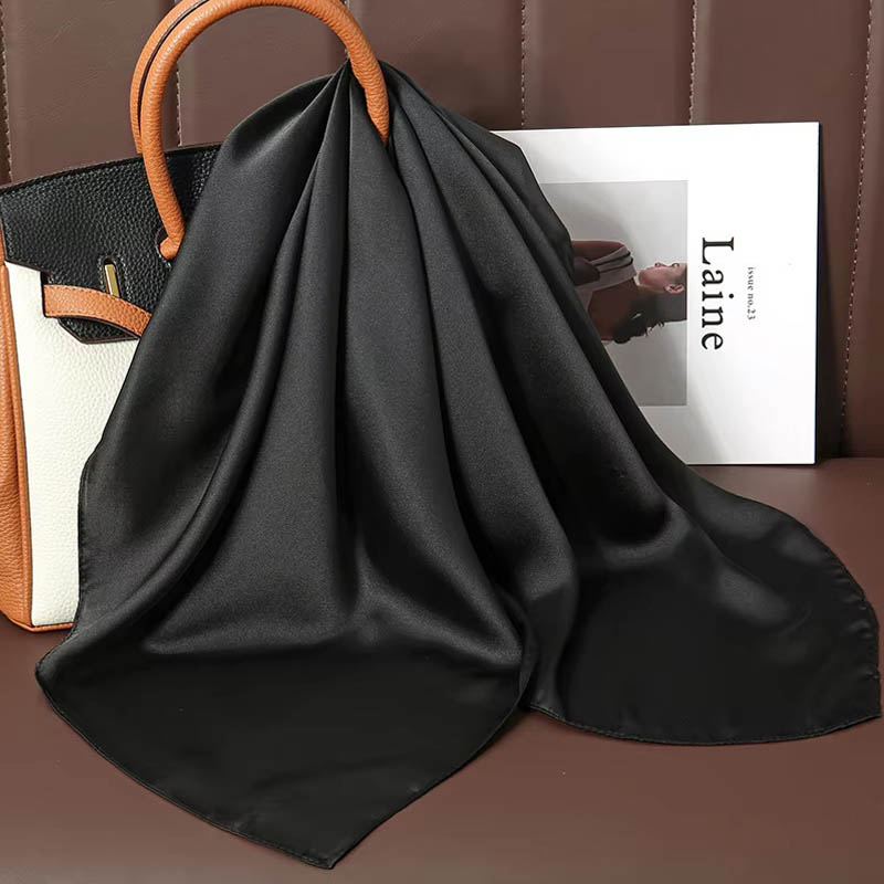 Luksusowa jednokolorowa jedwab – Silk Scarf Square recenzja i cena