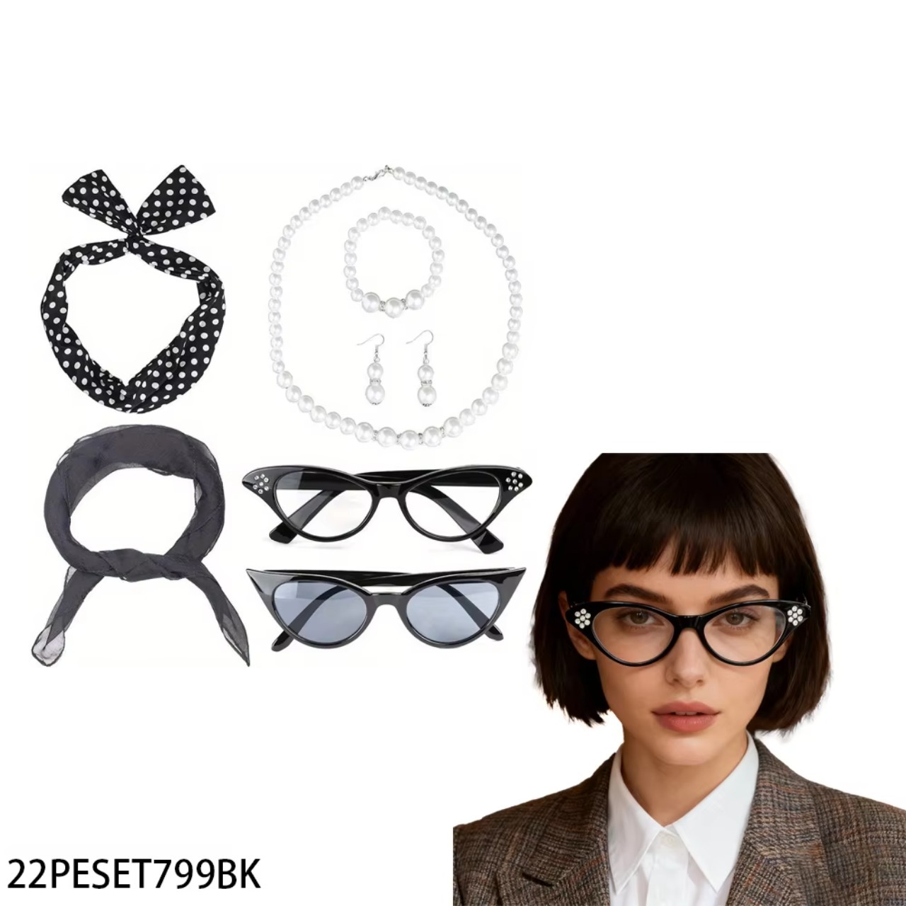 Zestaw akcesoriów kostiumowych – Women'S Accessories In The 1950S recenzja i cena