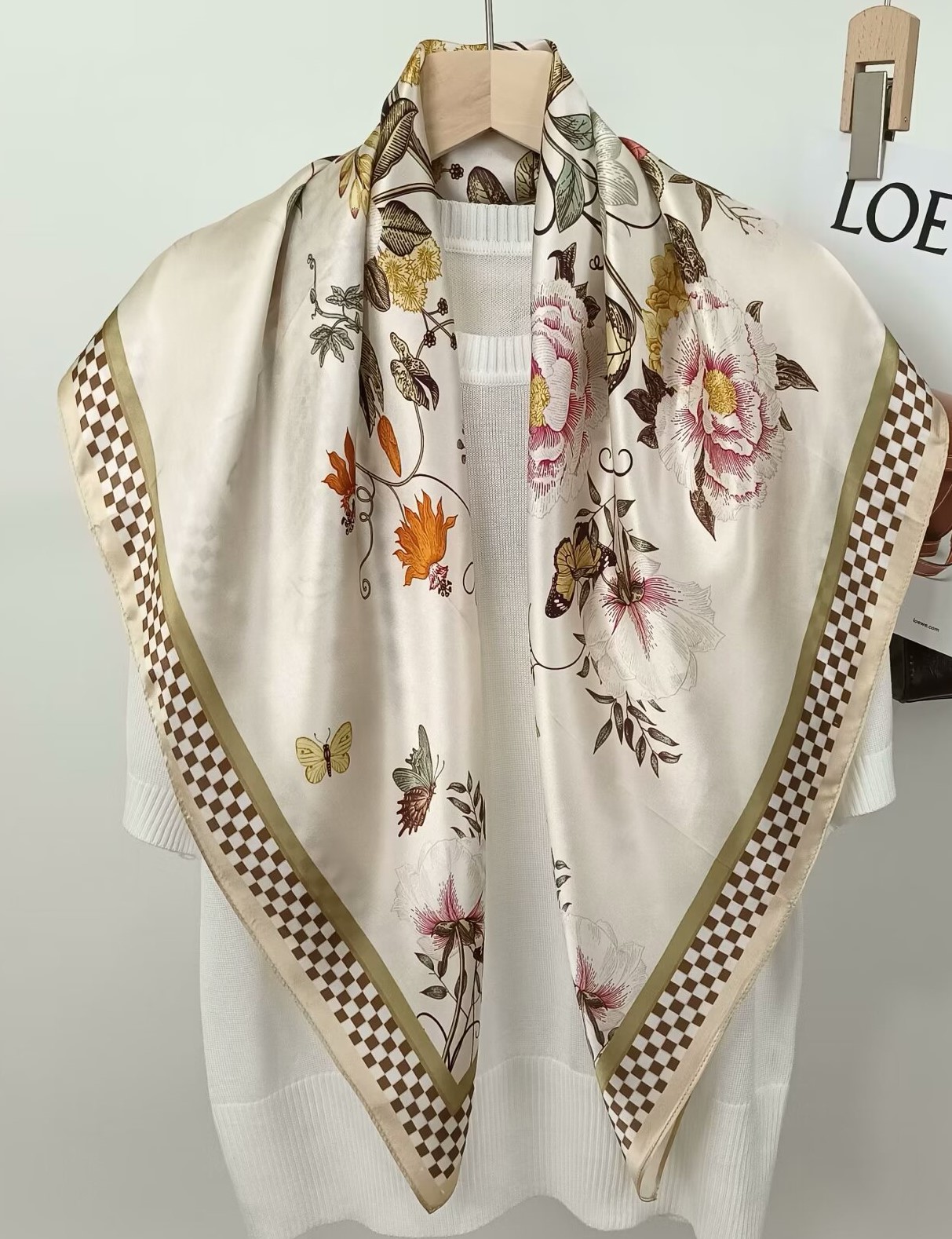 90CM Jedwabny Szal z Nadrukiem – Silk Scarf Square recenzja i cena