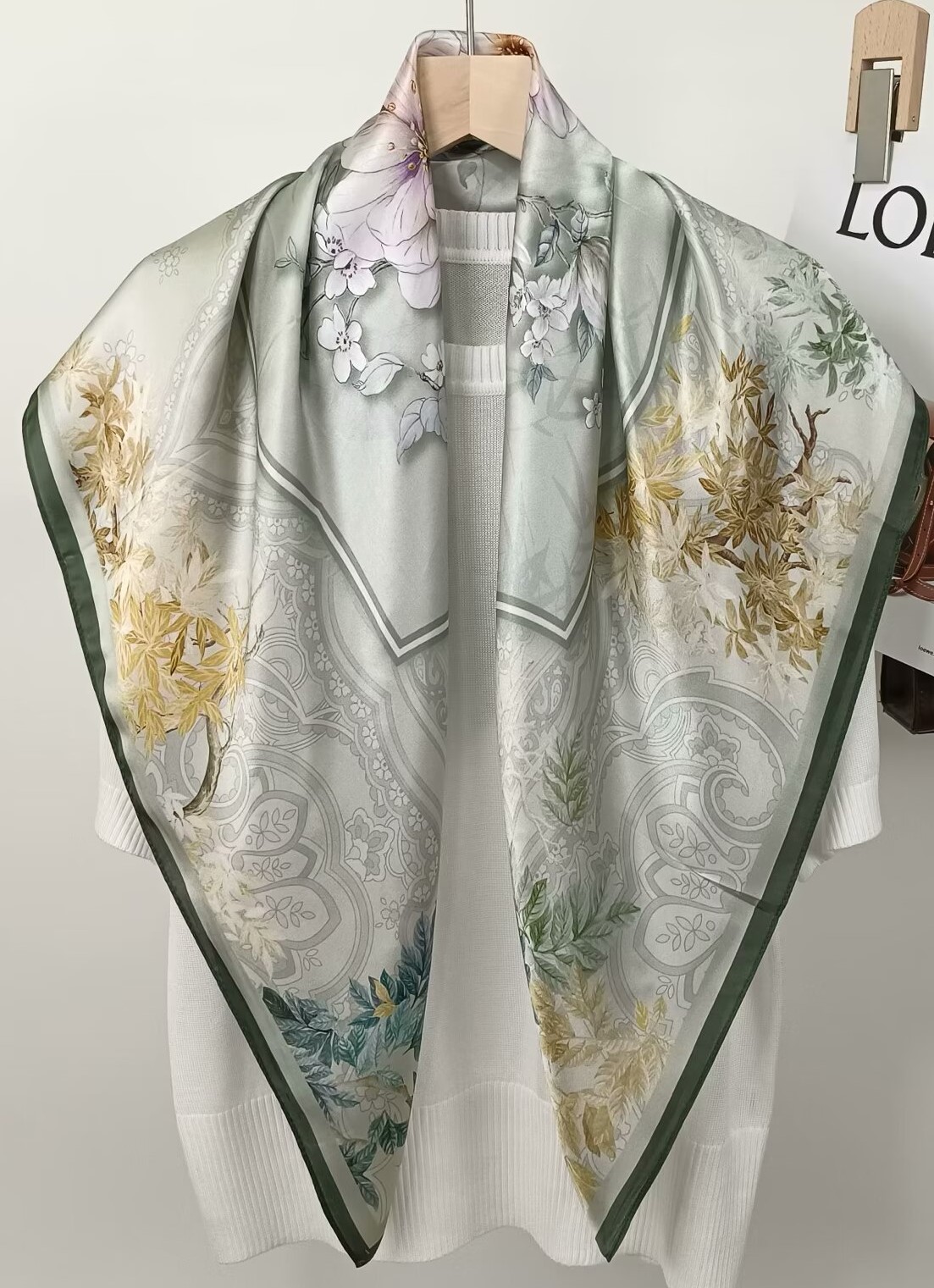 90CM Jedwabny Szal z Nadrukiem – Silk Scarf Square recenzja i cena