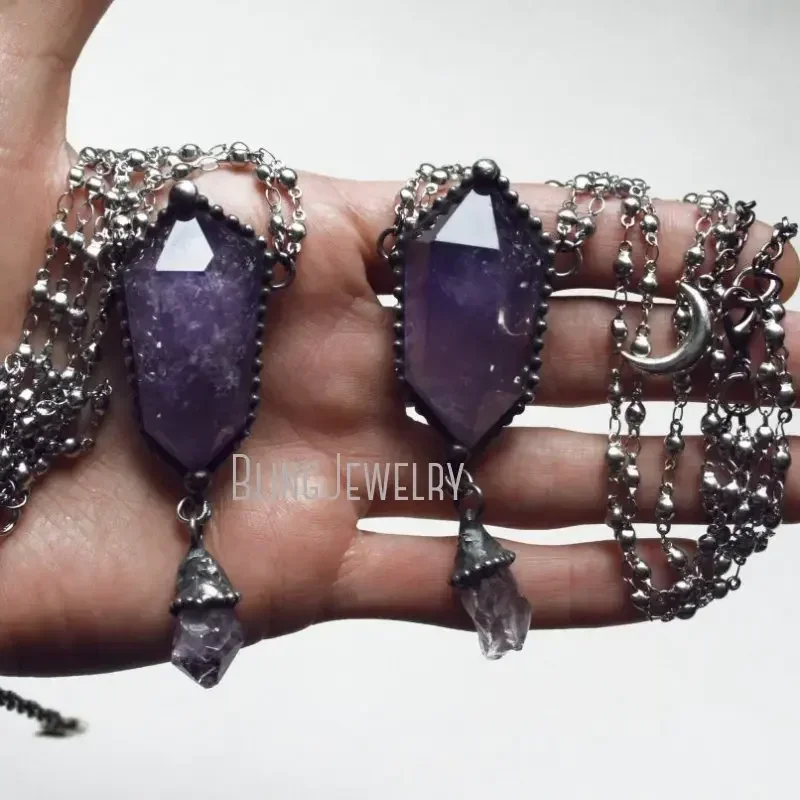 10 szt. Naszyjnik z ametystu,  – Women'S Emo Accessories recenzja i cena