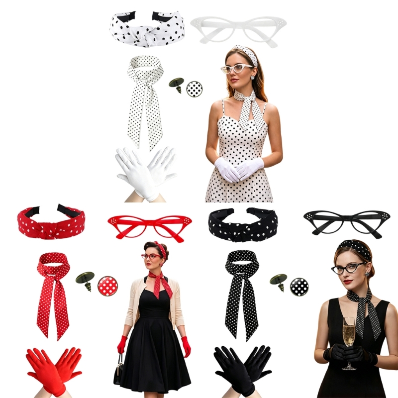 5-częściowy zestaw kostiumów d – Women'S Accessories In The 1950S recenzja i cena